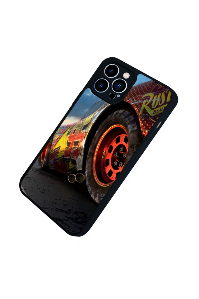 iPhone 13 Pro Max Uyumlu Şimsek McQueen Tasarımlı Glossy Premium Kılıf