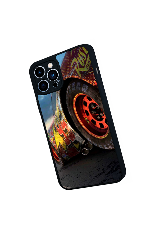 iPhone 13 Pro Max Uyumlu Şimsek McQueen Tasarımlı Glossy Premium Kılıf