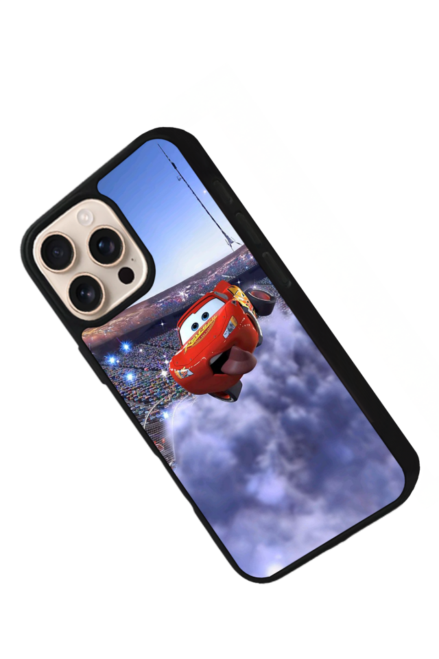 iPhone 14 Pro Max Uyumlu Simsek McQueen Tasarımlı Glossy Premium Kılıf