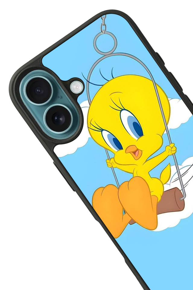 iPhone 16 Uyumlu Tweety Tasarımlı Glossy Premium Kılıf