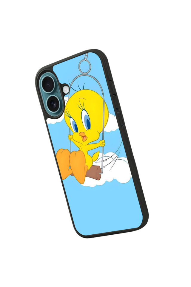 iPhone 16 Uyumlu Tweety Tasarımlı Glossy Premium Kılıf