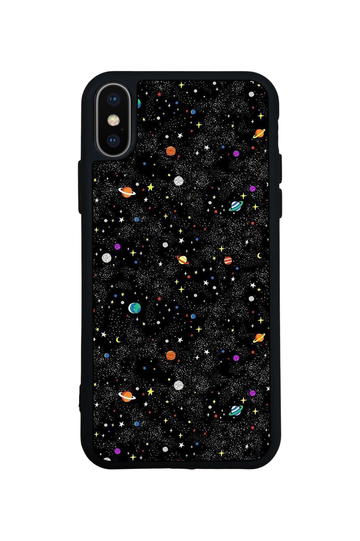 iPhone XS Max Uyumlu Uzay Tasarımlı Glossy Premium Kılıf