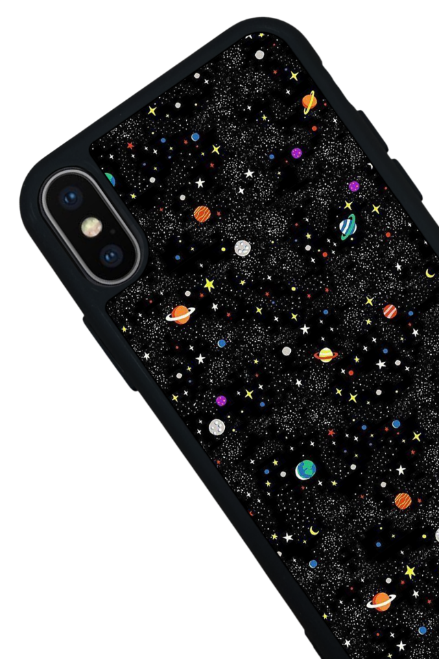 iPhone XS Max Uyumlu Uzay Tasarımlı Glossy Premium Kılıf