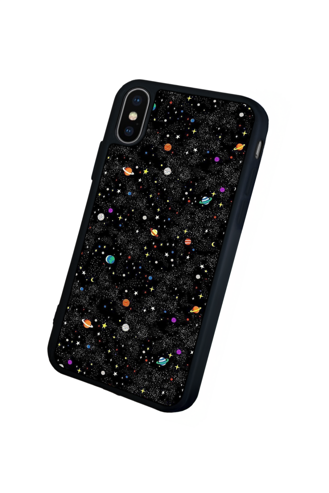 iPhone XS Max Uyumlu Uzay Tasarımlı Glossy Premium Kılıf