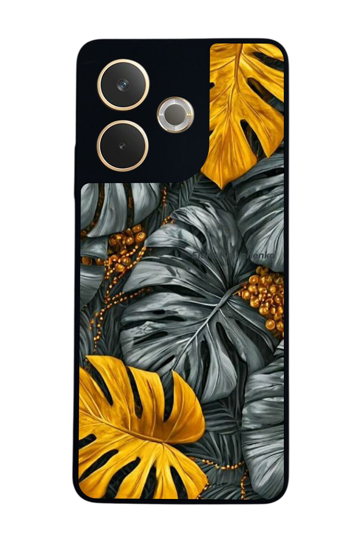 Oppo A5 Pro Uyumlu Botanik Tasarımlı Glossy Premium Kılıf
