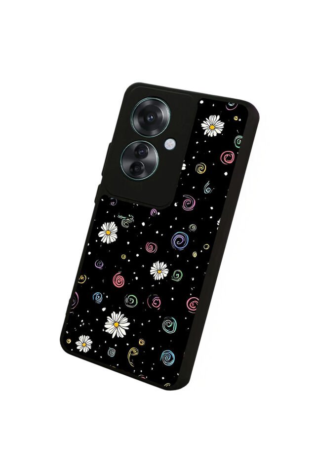 Oppo Reno 11F Uyumlu Floral Tasarımlı Glossy Premium Kılıf