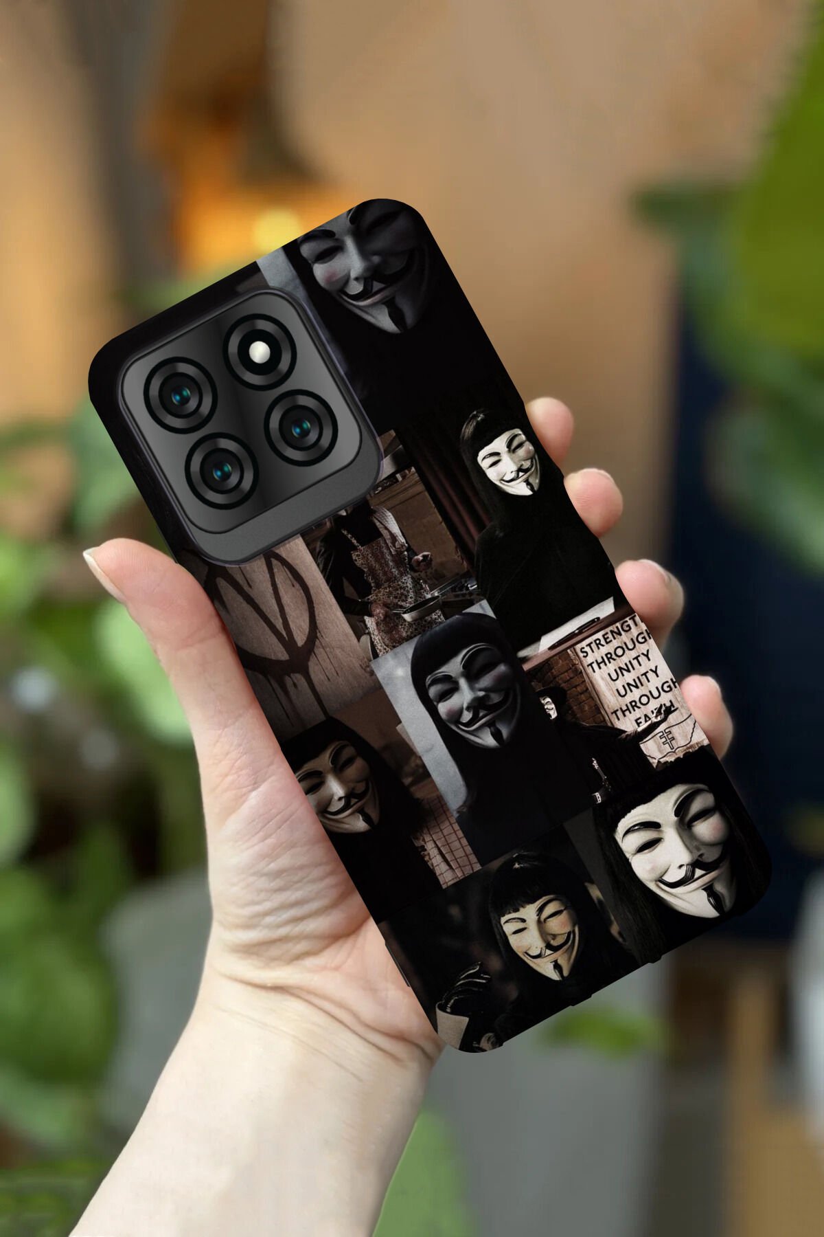 Reeder S71 Uyumlu Kamera Korumalı V For Vandetta Desenli HD Baskılı Silikon Kılıf