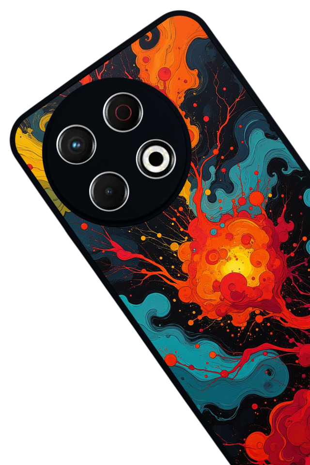 Tecno Spark 30 Pro Uyumlu Abstract Tasarımlı Glossy Premium Kılıf