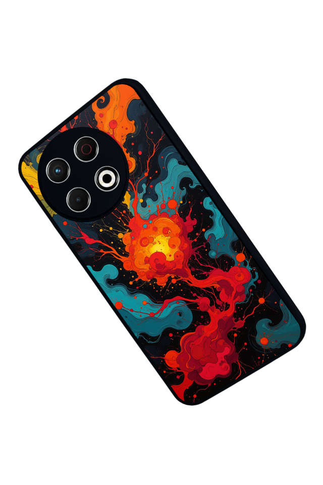 Tecno Spark 30 Pro Uyumlu Abstract Tasarımlı Glossy Premium Kılıf