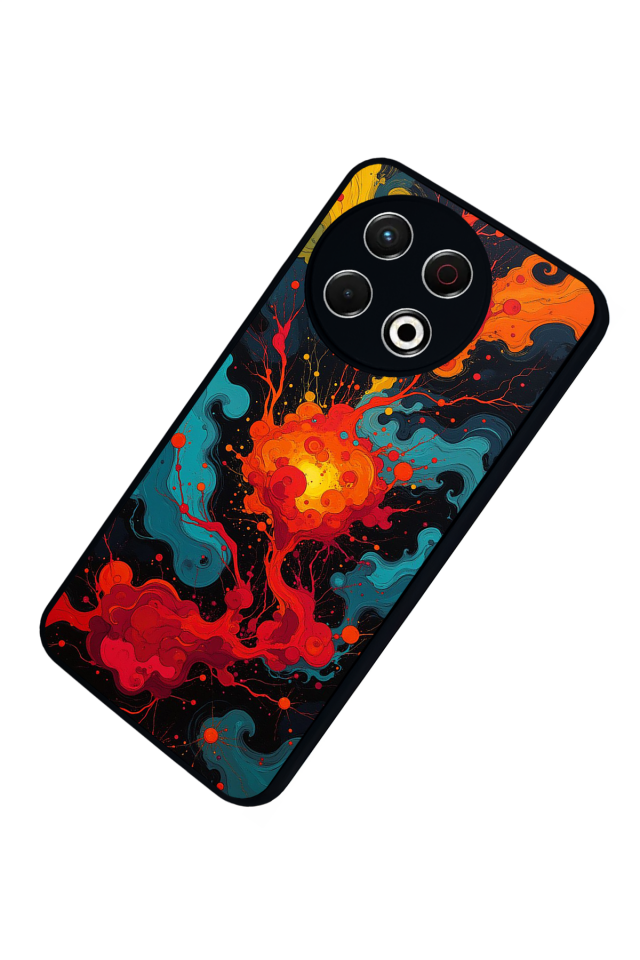 Tecno Spark 30 Pro Uyumlu Abstract Tasarımlı Glossy Premium Kılıf