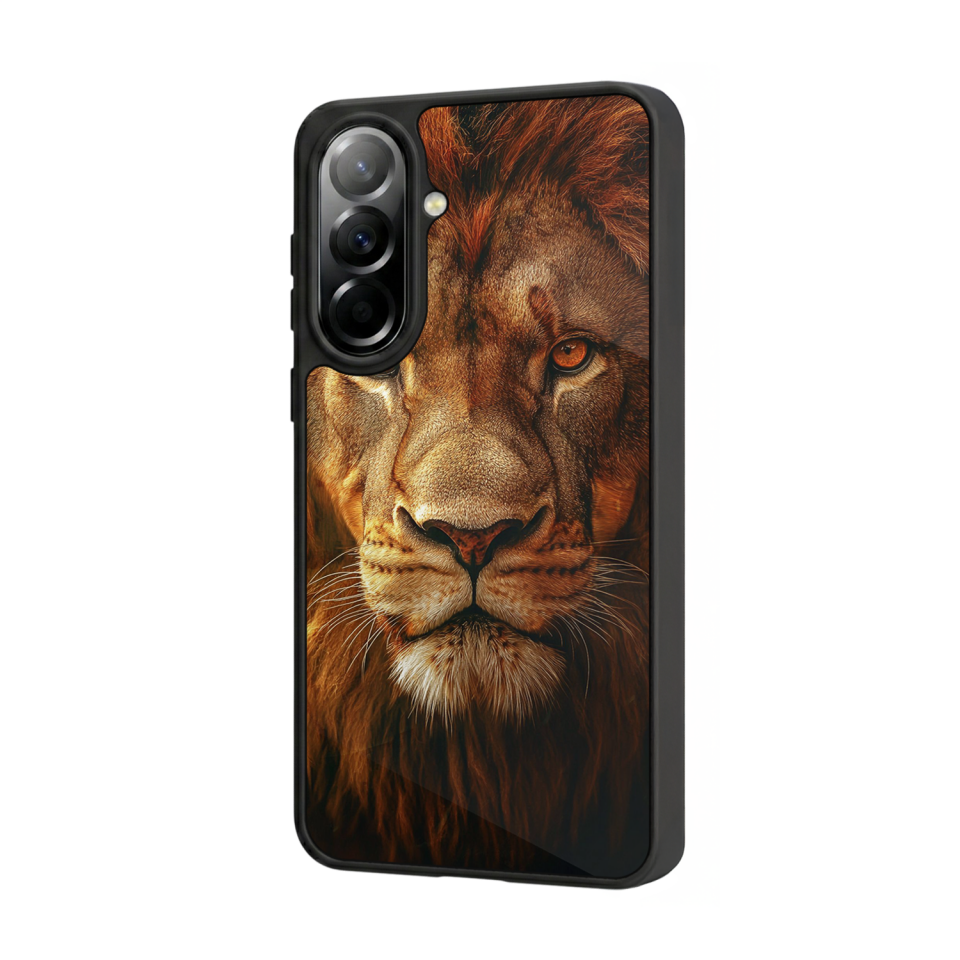 Samsung Galaxy A57 Uyumlu Aslan Tasarımlı Glossy Premium Kılıf