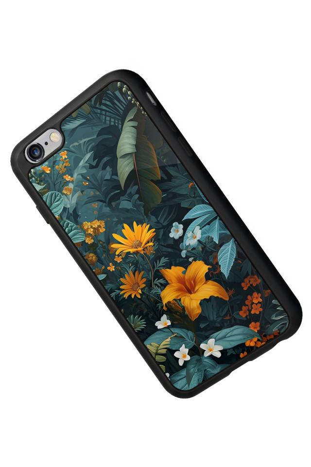 iPhone 6s Plus Uyumlu Botanik Tasarımlı Glossy Premium Kılıf