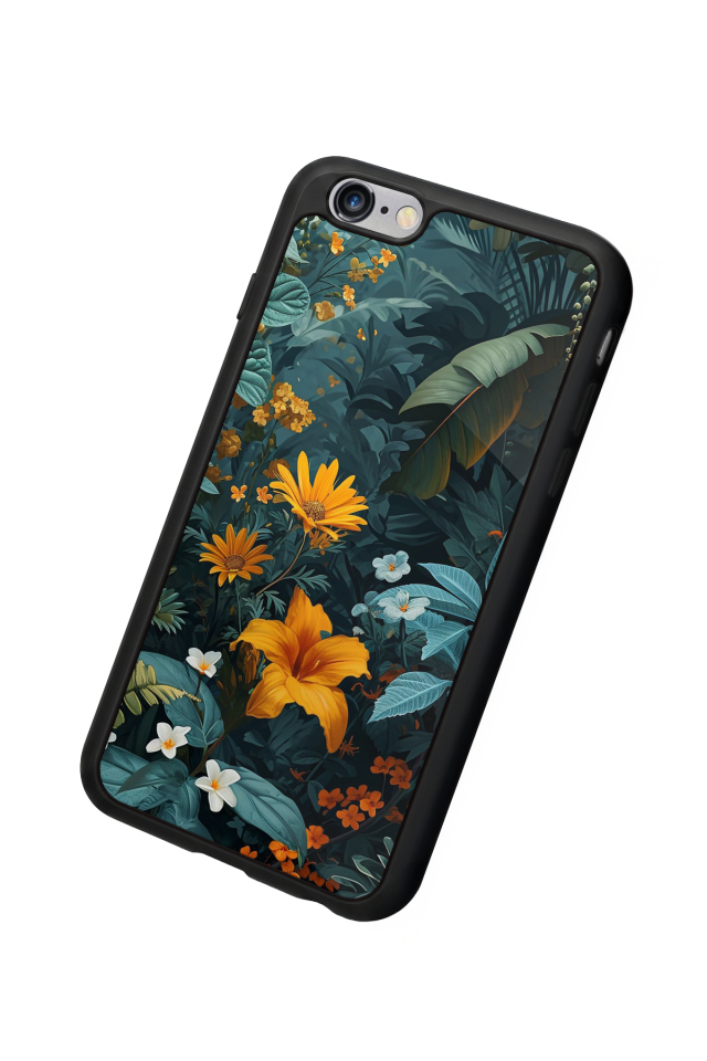 iPhone 6s Plus Uyumlu Botanik Tasarımlı Glossy Premium Kılıf