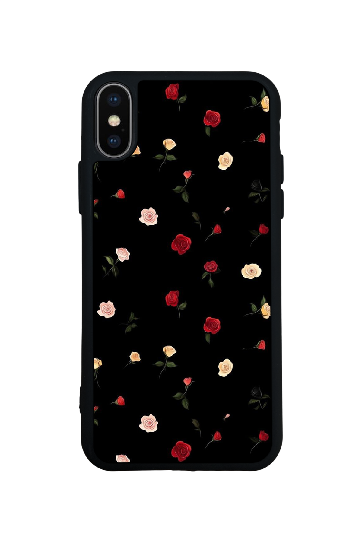 iPhone X/ XS Uyumlu Floral Tasarımlı Glossy Premium Kılıf
