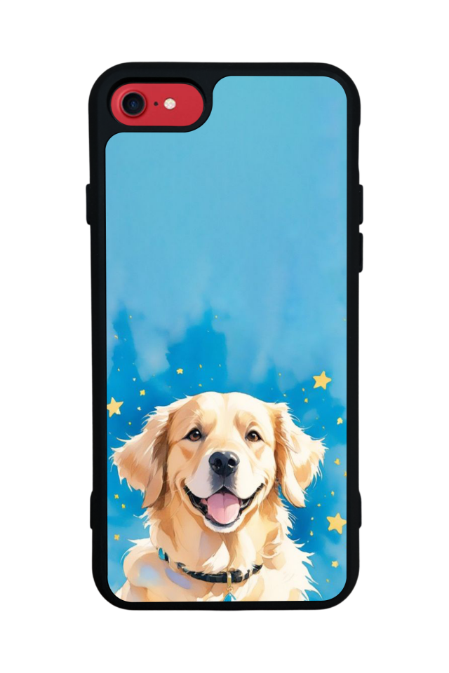 iPhone SE Uyumlu Golden Kopek Tasarımlı Glossy Premium Kılıf