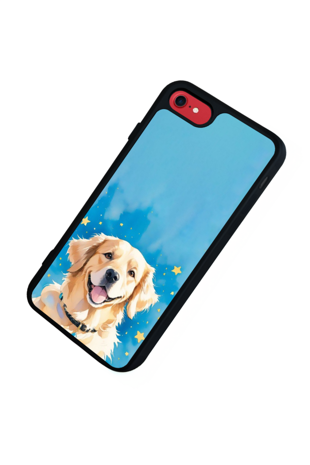 iPhone SE Uyumlu Golden Kopek Tasarımlı Glossy Premium Kılıf