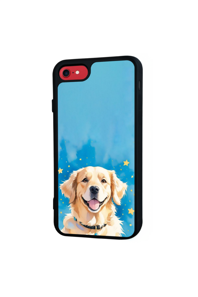 iPhone SE Uyumlu Golden Kopek Tasarımlı Glossy Premium Kılıf