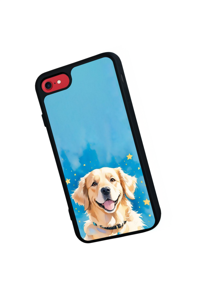 iPhone SE Uyumlu Golden Kopek Tasarımlı Glossy Premium Kılıf