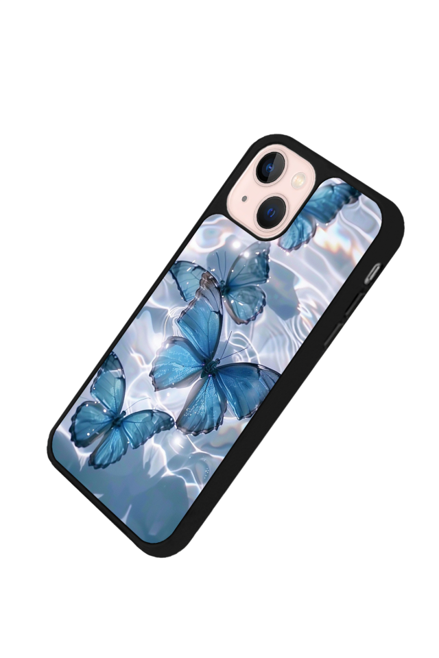 iPhone 15 Plus Uyumlu Kelebek Tasarımlı Glossy Premium Kılıf