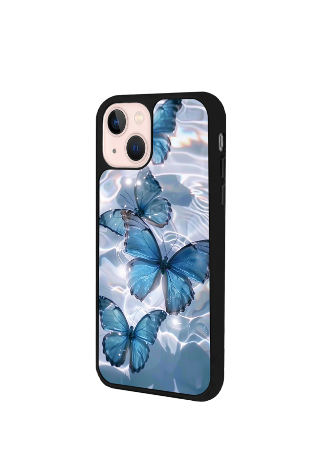 iPhone 15 Plus Uyumlu Kelebek Tasarımlı Glossy Premium Kılıf