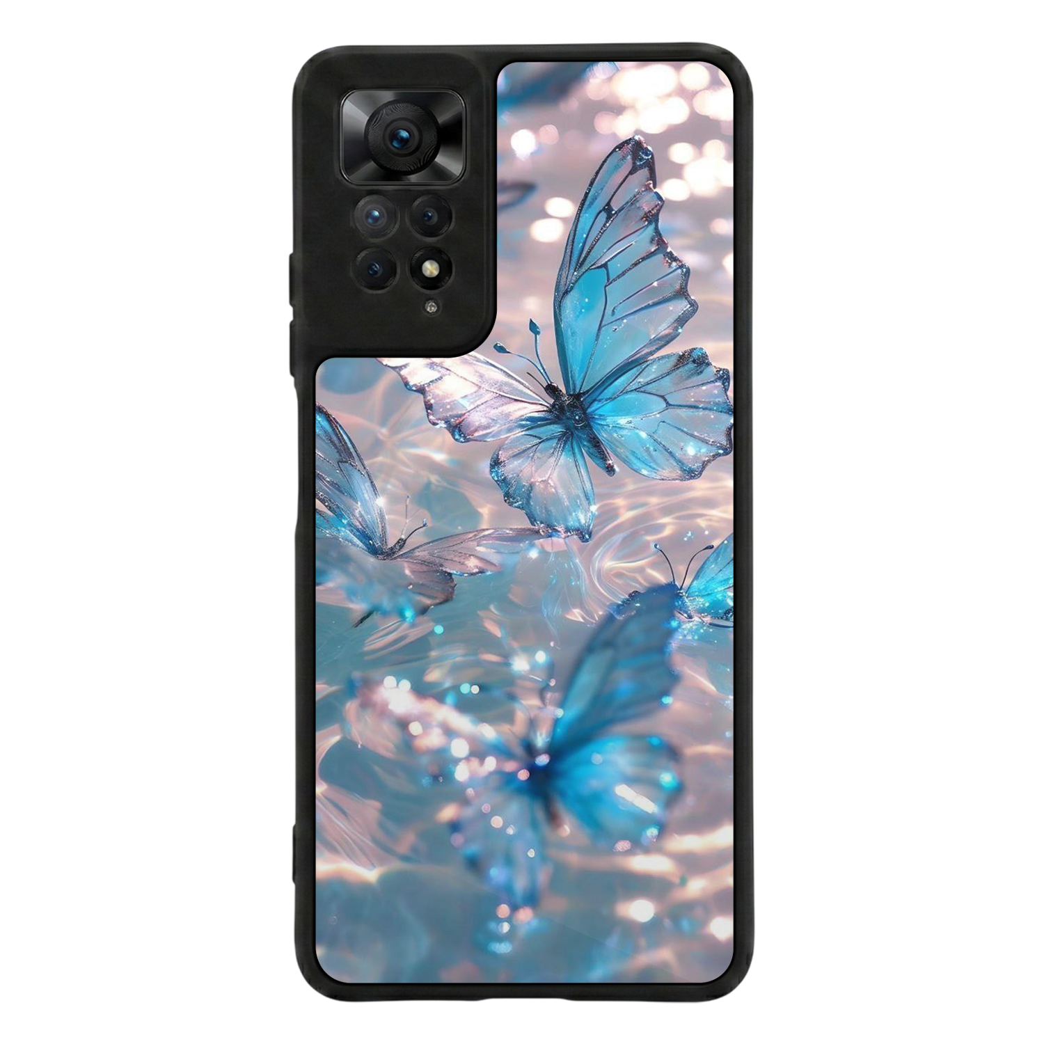Xiaomi Redmi Note 11 Pro Uyumlu Kelebek Tasarımlı Glossy Premium Kılıf