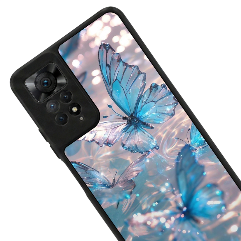Xiaomi Redmi Note 11 Pro Uyumlu Kelebek Tasarımlı Glossy Premium Kılıf