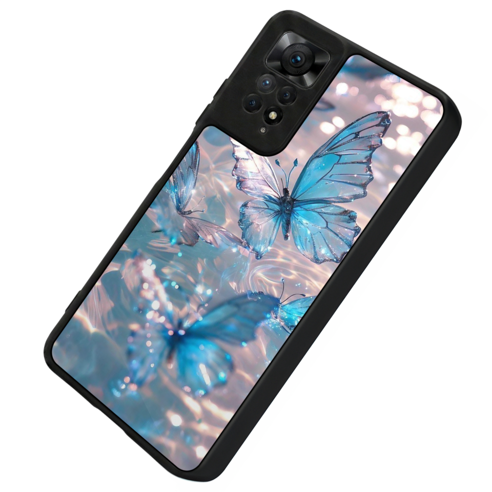 Xiaomi Redmi Note 11 Pro Uyumlu Kelebek Tasarımlı Glossy Premium Kılıf