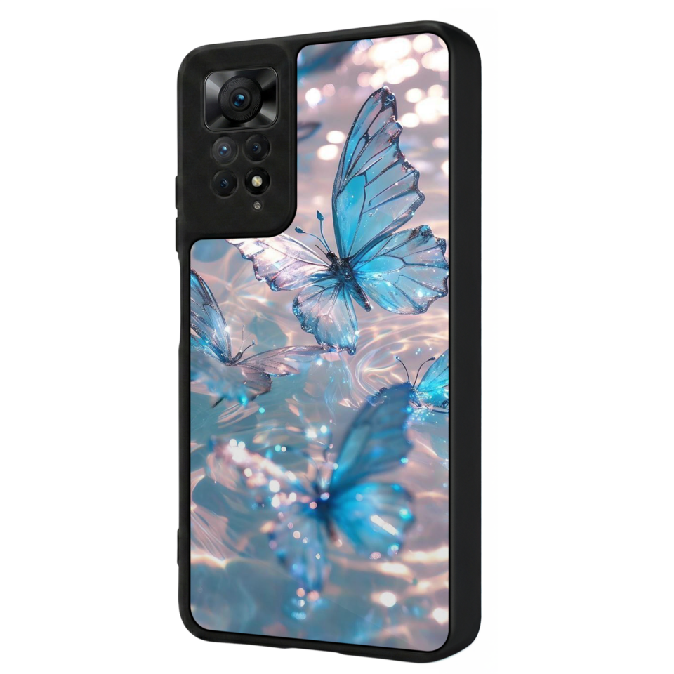 Xiaomi Redmi Note 11 Pro Uyumlu Kelebek Tasarımlı Glossy Premium Kılıf