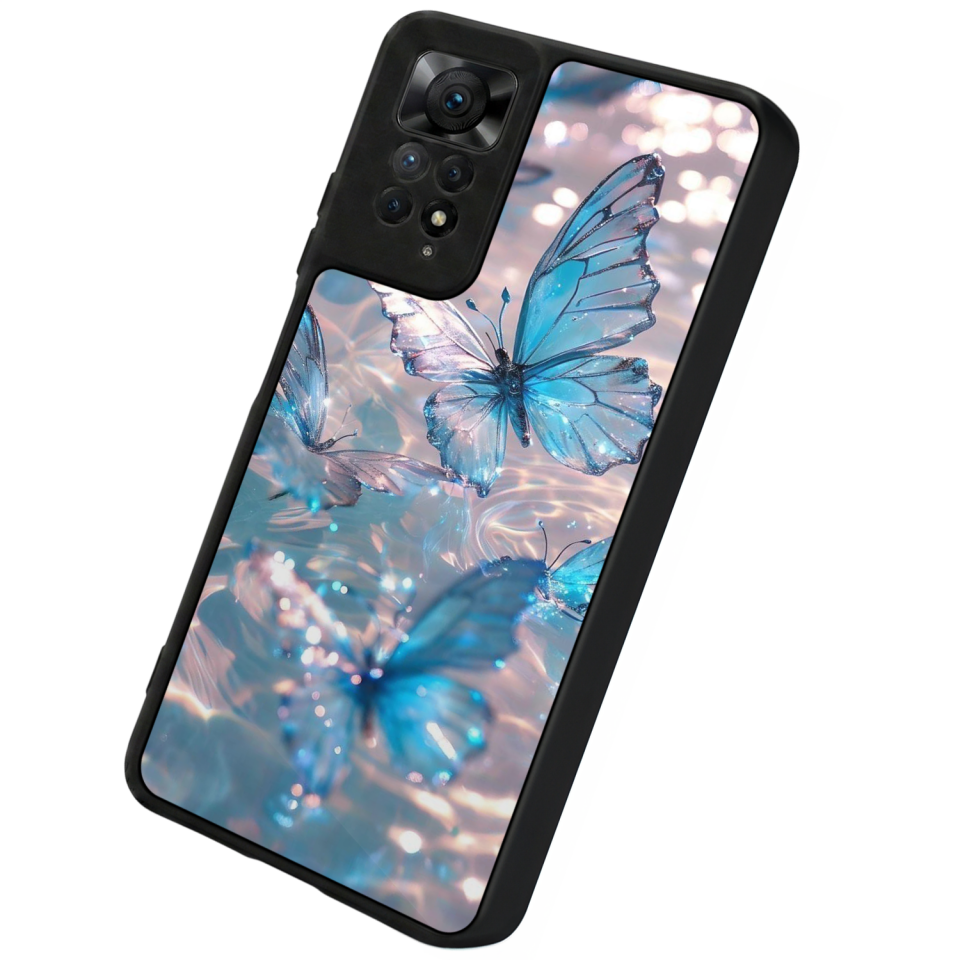 Xiaomi Redmi Note 11 Pro Uyumlu Kelebek Tasarımlı Glossy Premium Kılıf