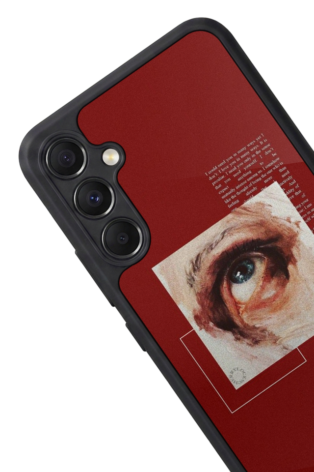 Samsung Galaxy A34 Uyumlu Kirmizi Tasarımlı Glossy Premium Kılıf