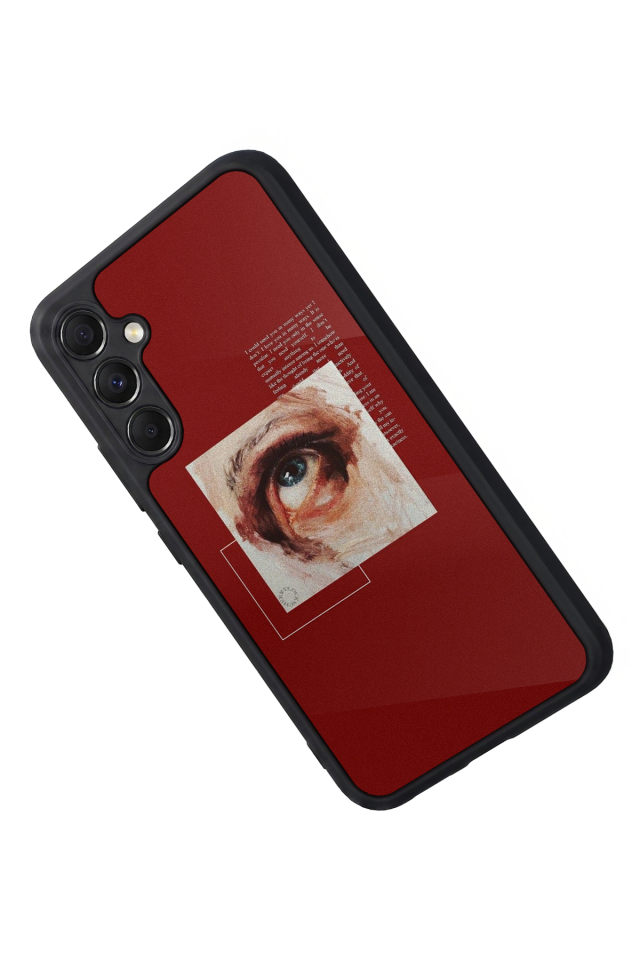 Samsung Galaxy A34 Uyumlu Kirmizi Tasarımlı Glossy Premium Kılıf