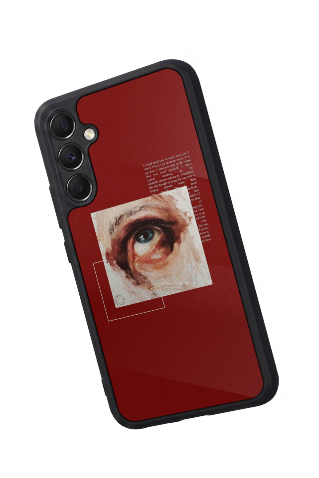Samsung Galaxy A34 Uyumlu Kirmizi Tasarımlı Glossy Premium Kılıf