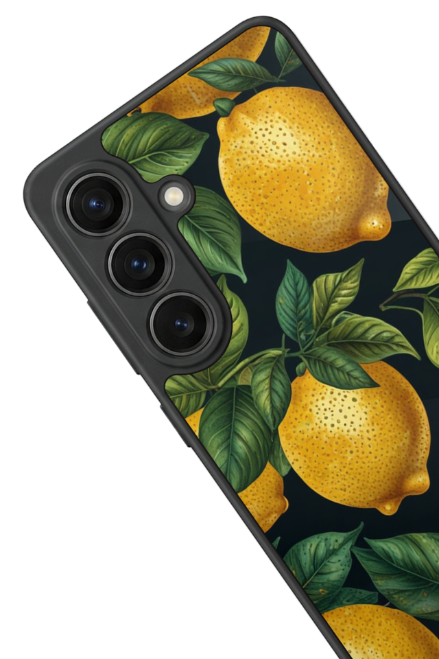 Samsung Galaxy S26 Uyumlu Limon Tasarımlı Glossy Premium Kılıf