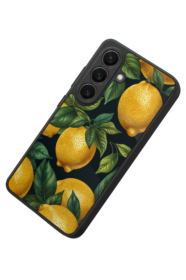 Samsung Galaxy S26 Uyumlu Limon Tasarımlı Glossy Premium Kılıf