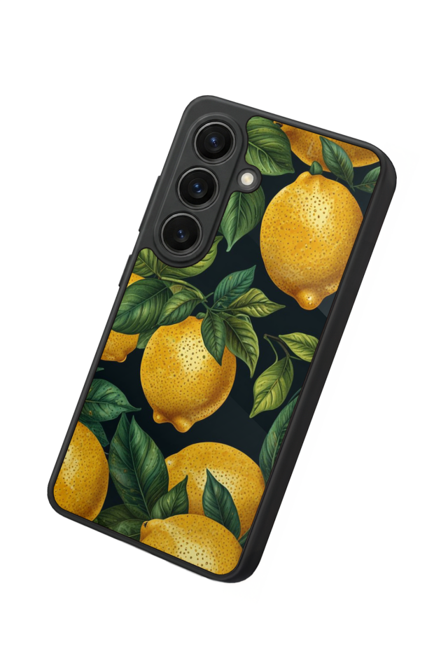 Samsung Galaxy S26 Uyumlu Limon Tasarımlı Glossy Premium Kılıf