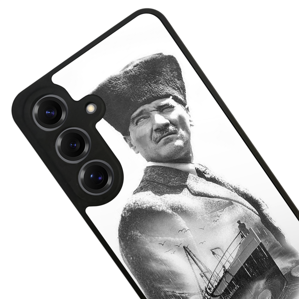 Samsung Galaxy S25 Uyumlu Mustafa Kemal Ataturk Tasarımlı Glossy Premium Kılıf