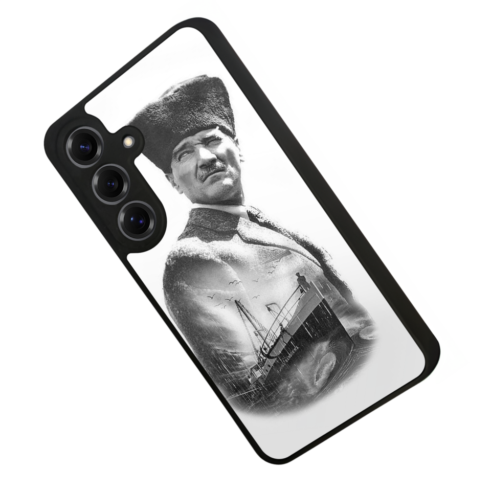 Samsung Galaxy S25 Uyumlu Mustafa Kemal Ataturk Tasarımlı Glossy Premium Kılıf
