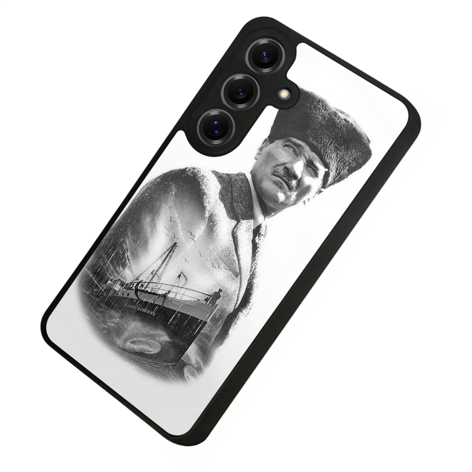 Samsung Galaxy S25 Uyumlu Mustafa Kemal Ataturk Tasarımlı Glossy Premium Kılıf