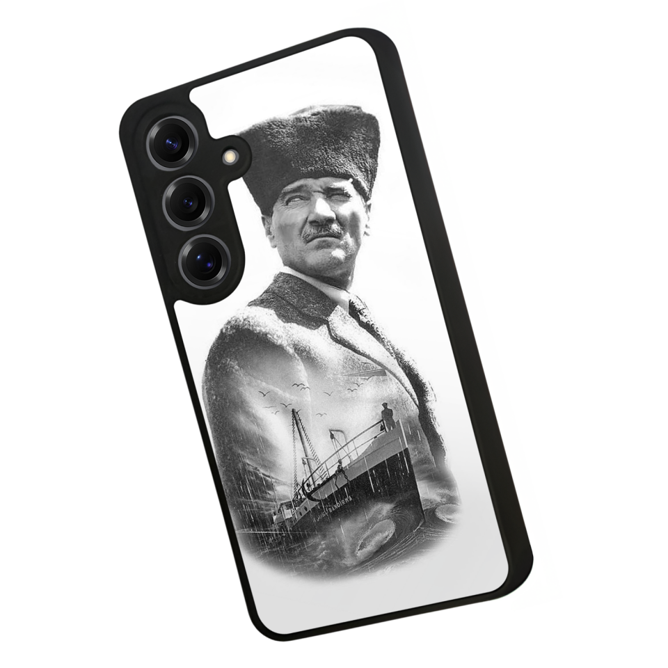 Samsung Galaxy S25 Uyumlu Mustafa Kemal Ataturk Tasarımlı Glossy Premium Kılıf