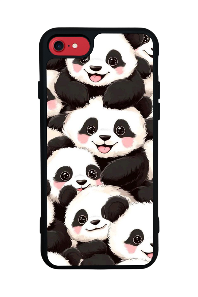 iPhone 8 Uyumlu Panda Tasarımlı Glossy Premium Kılıf
