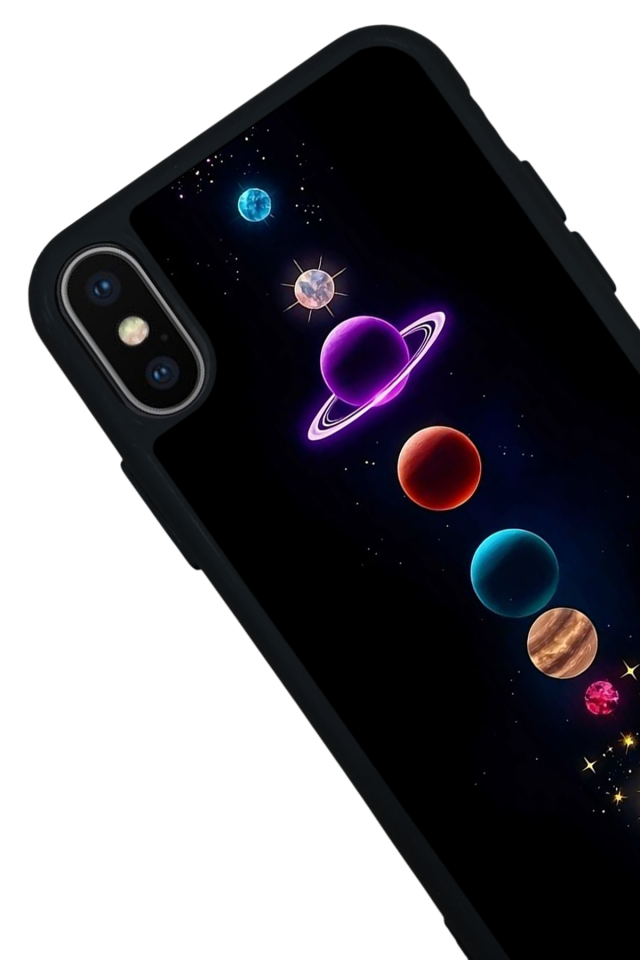 iPhone XS Max Uyumlu Uzay Tasarımlı Glossy Premium Kılıf