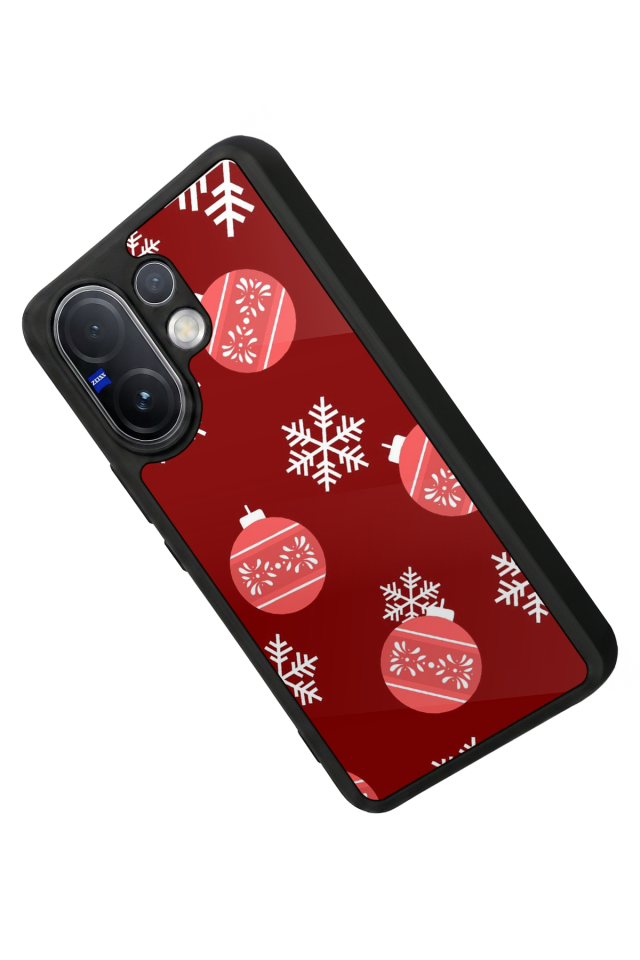 Vivo V60 Uyumlu Yilbasi Christmas Tasarımlı Glossy Premium Kılıf