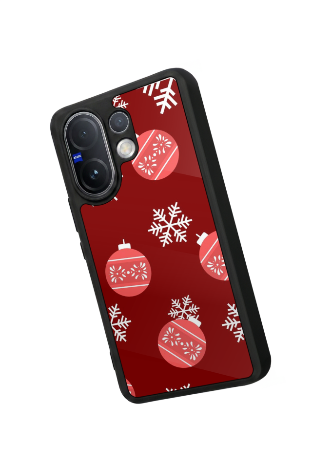 Vivo V60 Uyumlu Yilbasi Christmas Tasarımlı Glossy Premium Kılıf
