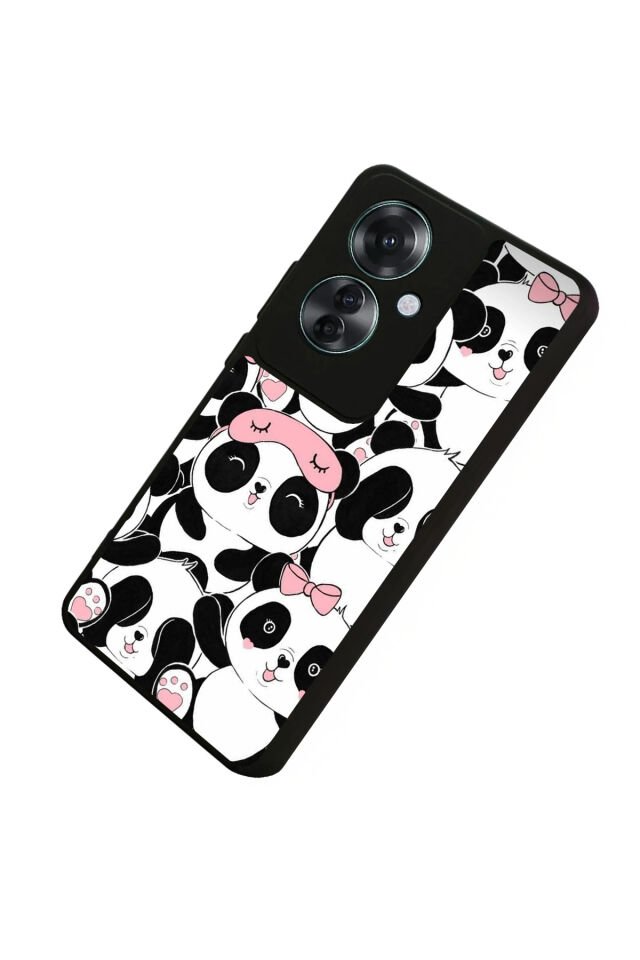 Oppo Reno 11F Uyumlu Panda Tasarımlı Glossy Premium Kılıf