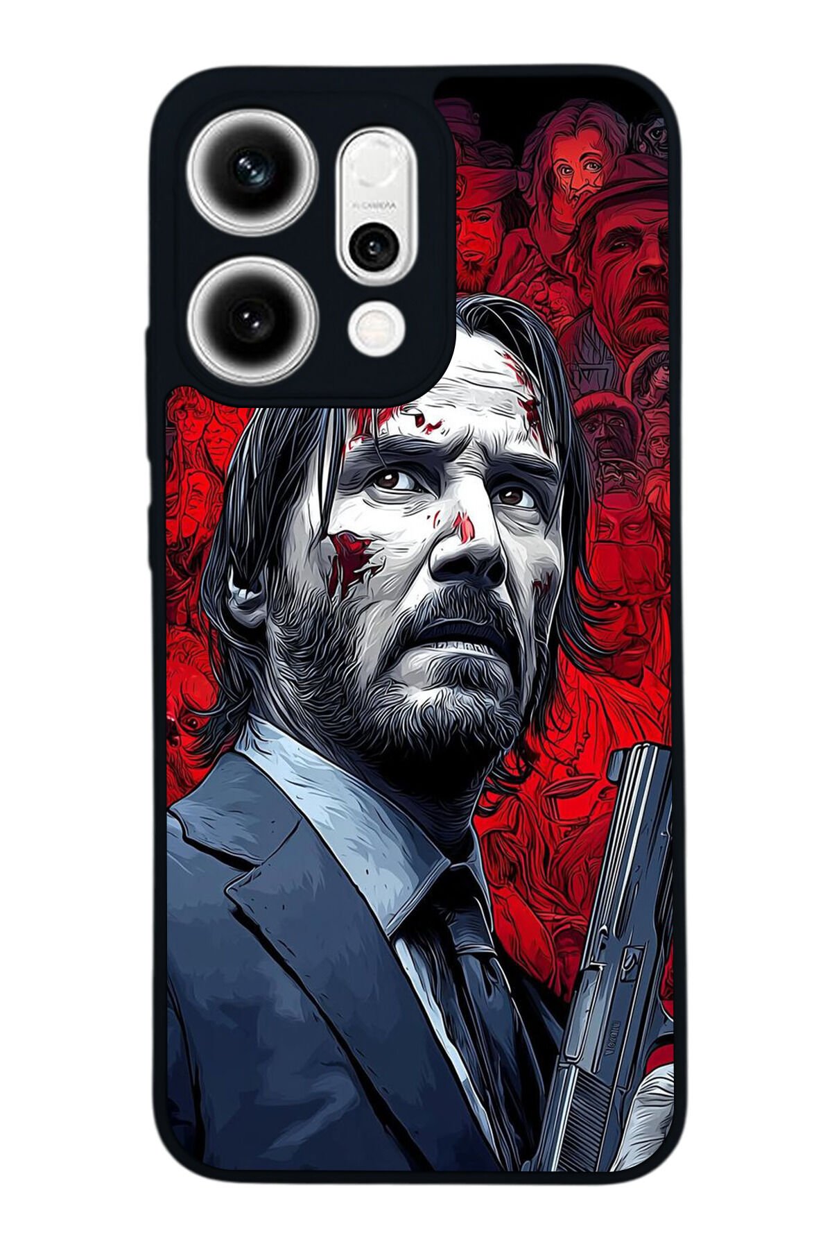 Oppo Reno 14 Uyumlu JohnWick Tasarımlı Glossy Premium Kılıf