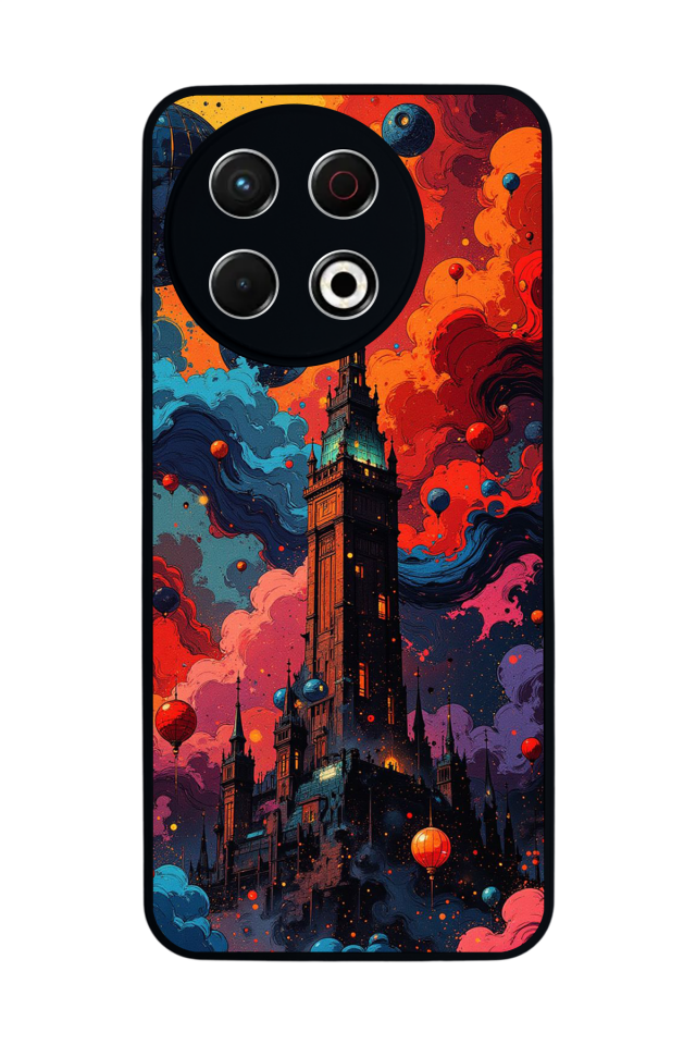 Tecno Spark 30 Pro Uyumlu Abstract Tasarımlı Glossy Premium Kılıf