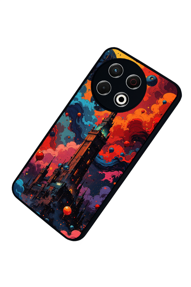 Tecno Spark 30 Pro Uyumlu Abstract Tasarımlı Glossy Premium Kılıf