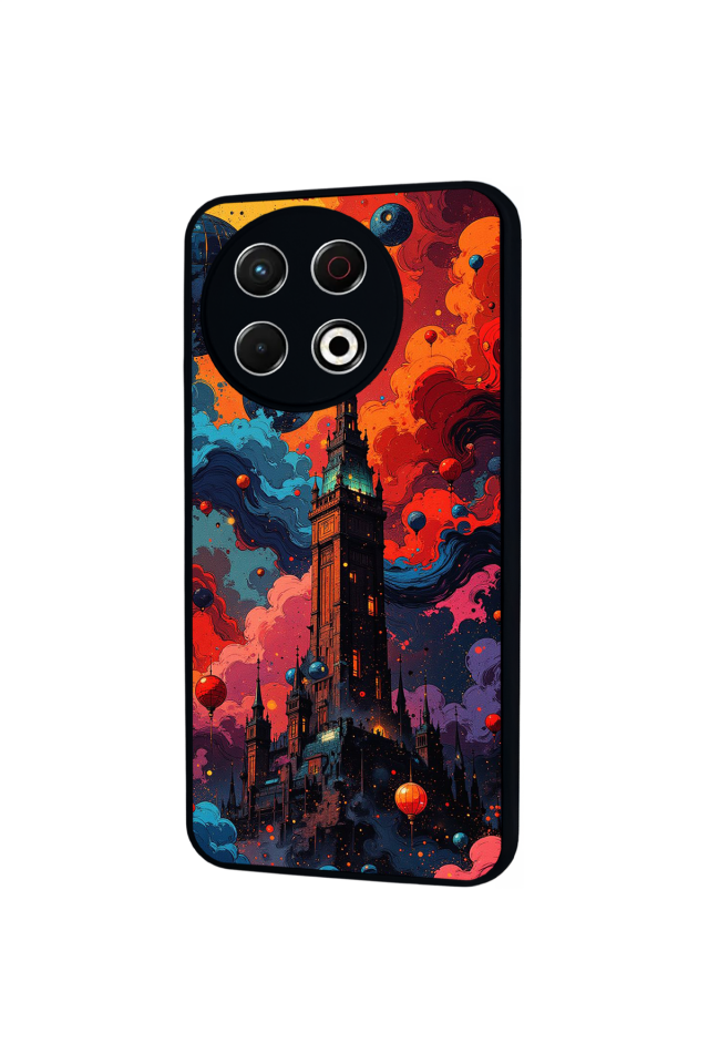 Tecno Spark 30 Pro Uyumlu Abstract Tasarımlı Glossy Premium Kılıf