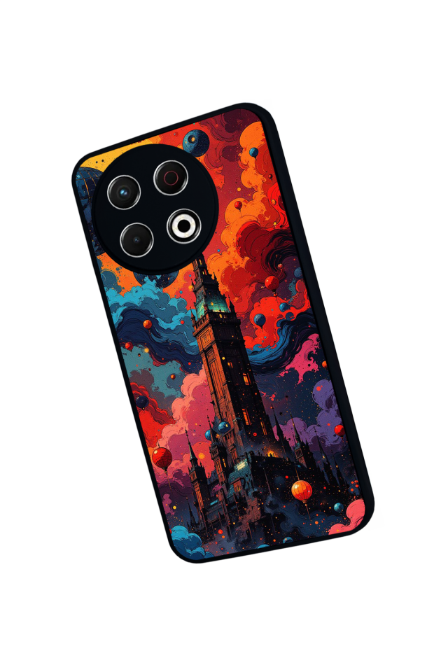 Tecno Spark 30 Pro Uyumlu Abstract Tasarımlı Glossy Premium Kılıf