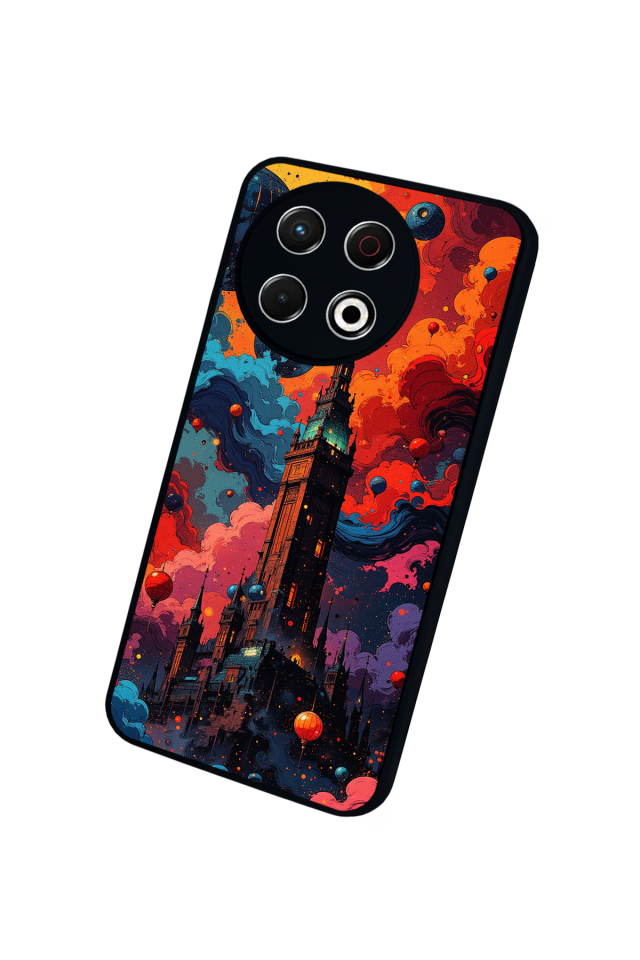 Tecno Spark 30 Pro Uyumlu Abstract Tasarımlı Glossy Premium Kılıf